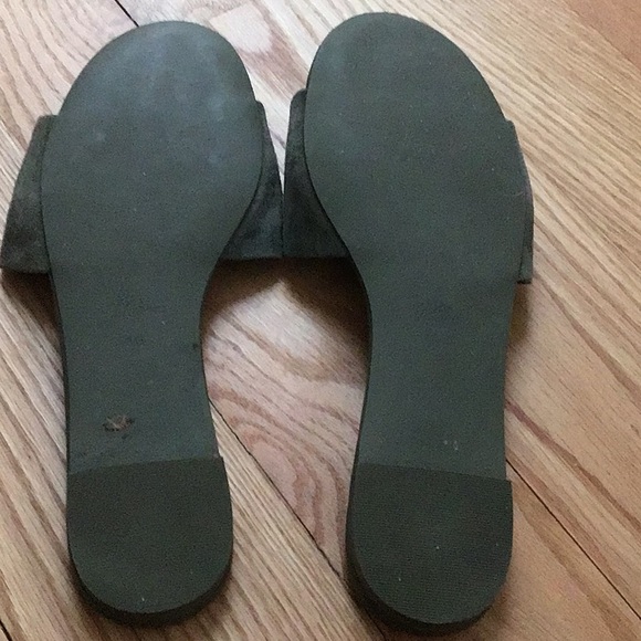 J. Crew Cora Women's Suede Slide Sandals - Olive 8.5 - Picture 2 of 3